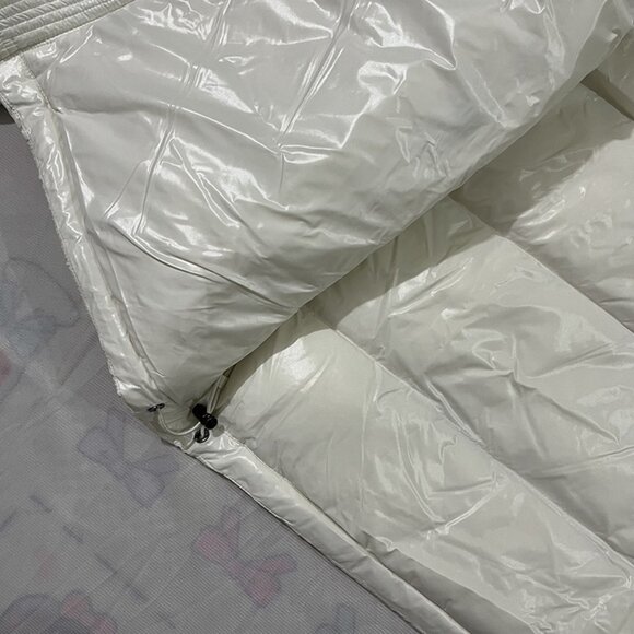 Moncler White Zip-Up Hooded Down Jacket - Picture 4 of 12